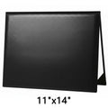 11" x 14" Plain Diploma Cover Tent Style – PU Leather Certificate Holder with Foam Padding & Corner Ribbons Large Certificate Holder