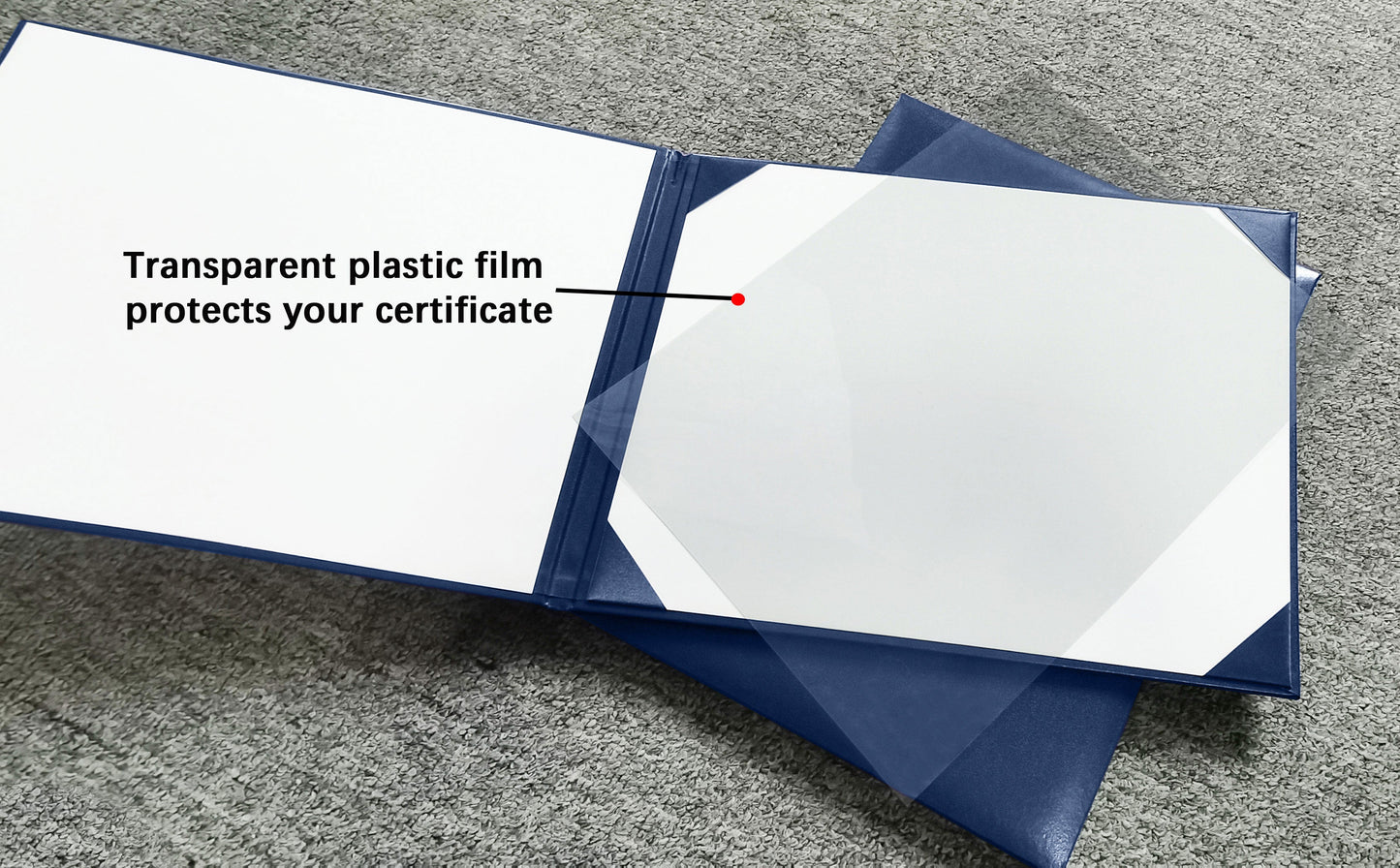 No-Text Diploma Cover | Left-Right Opening | 6"x8" /7"x9" / 8.5"x11" Available