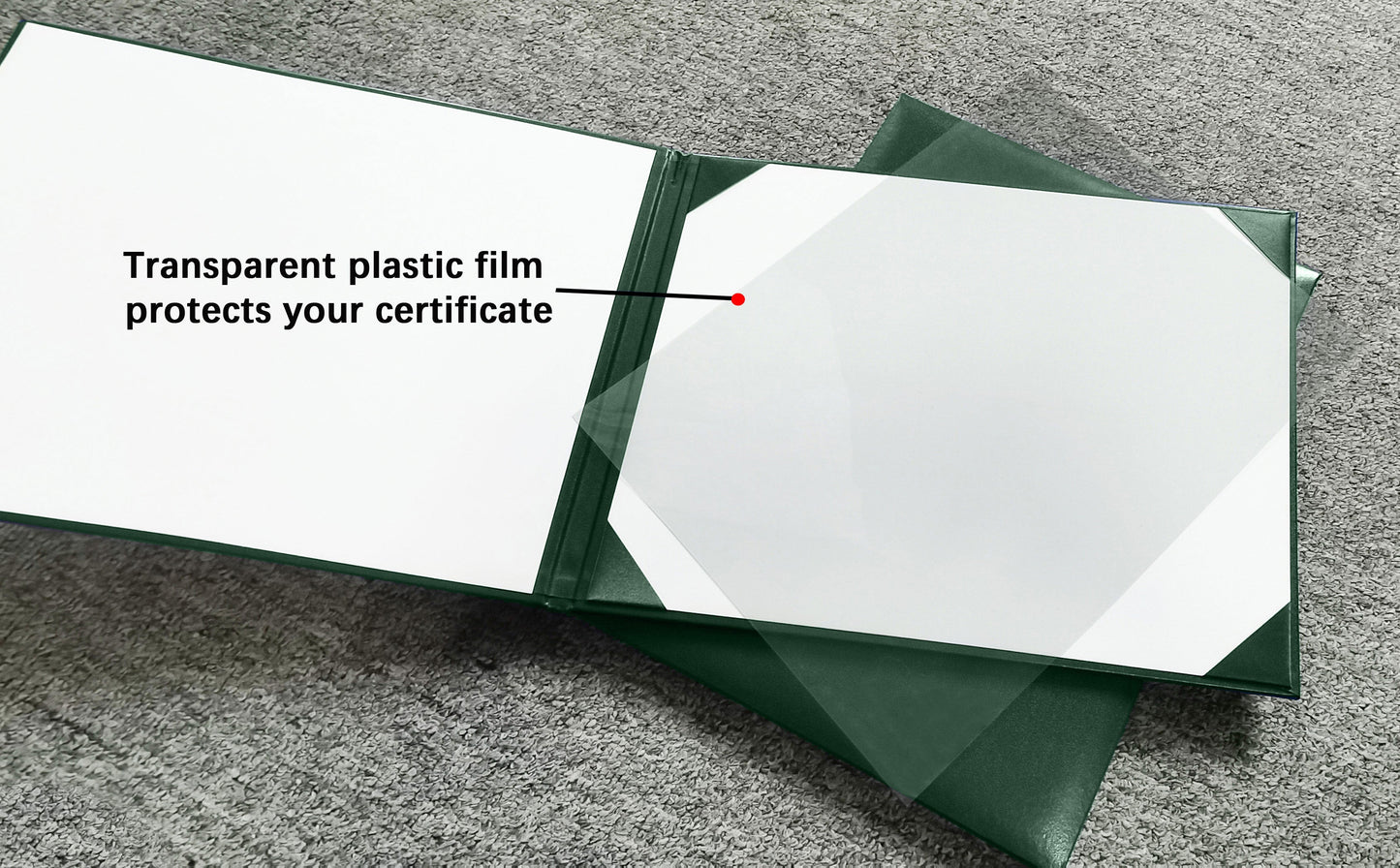 No-Text Diploma Cover | Left-Right Opening | 6"x8" /7"x9" / 8.5"x11" Available