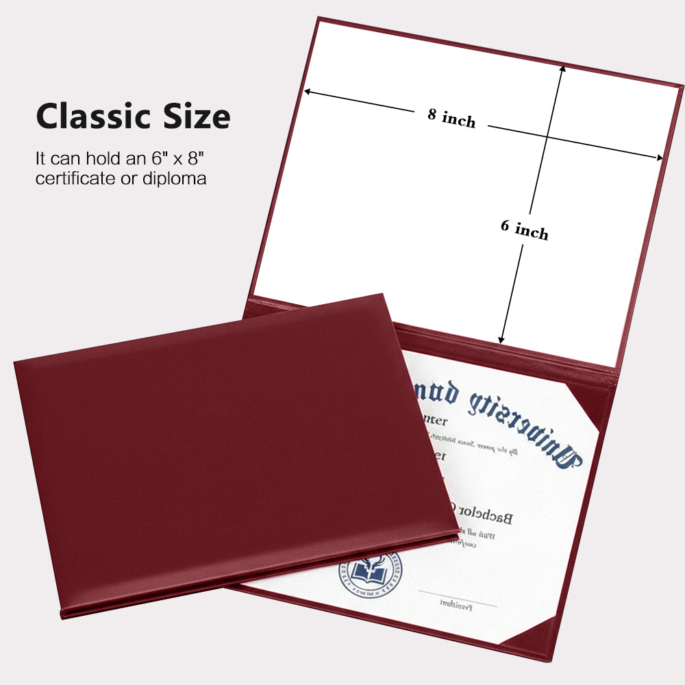 6" x 8" Premium Blank Diploma Cover Tent Style –  Elegant Certificate Holder for Graduation & Awards