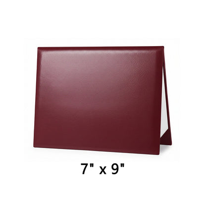 7" x 9" Premium Blank Leather Diploma Cover Tent Style – Elegant Certificate Holder for Graduation & Awards