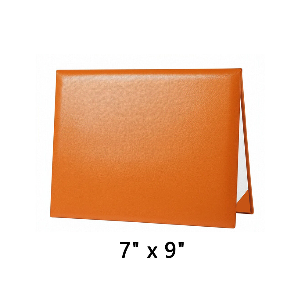 7" x 9" Premium Blank Leather Diploma Cover Tent Style – Elegant Certificate Holder for Graduation & Awards
