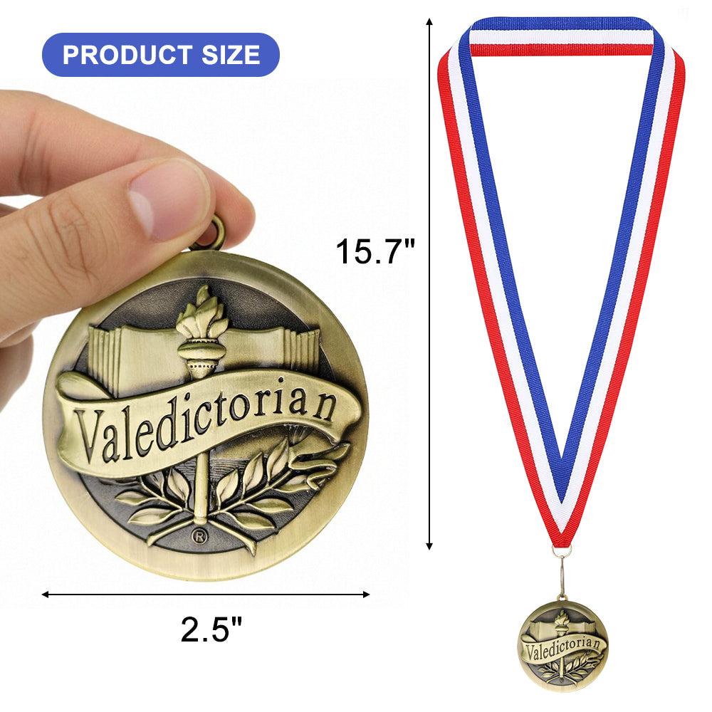 Valedictorian Medallion – Academic Honor Graduation Medal for Top Graduates