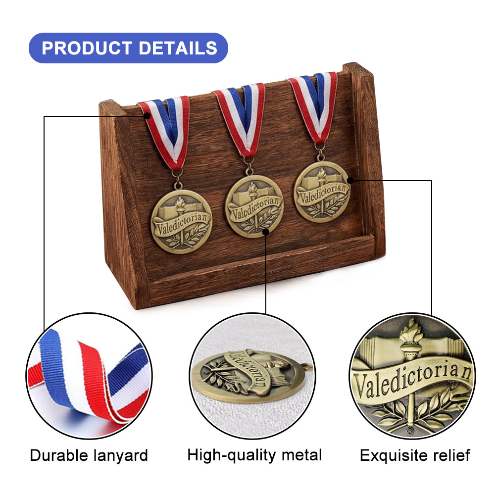 Valedictorian Medallion – Academic Honor Graduation Medal for Top Graduates