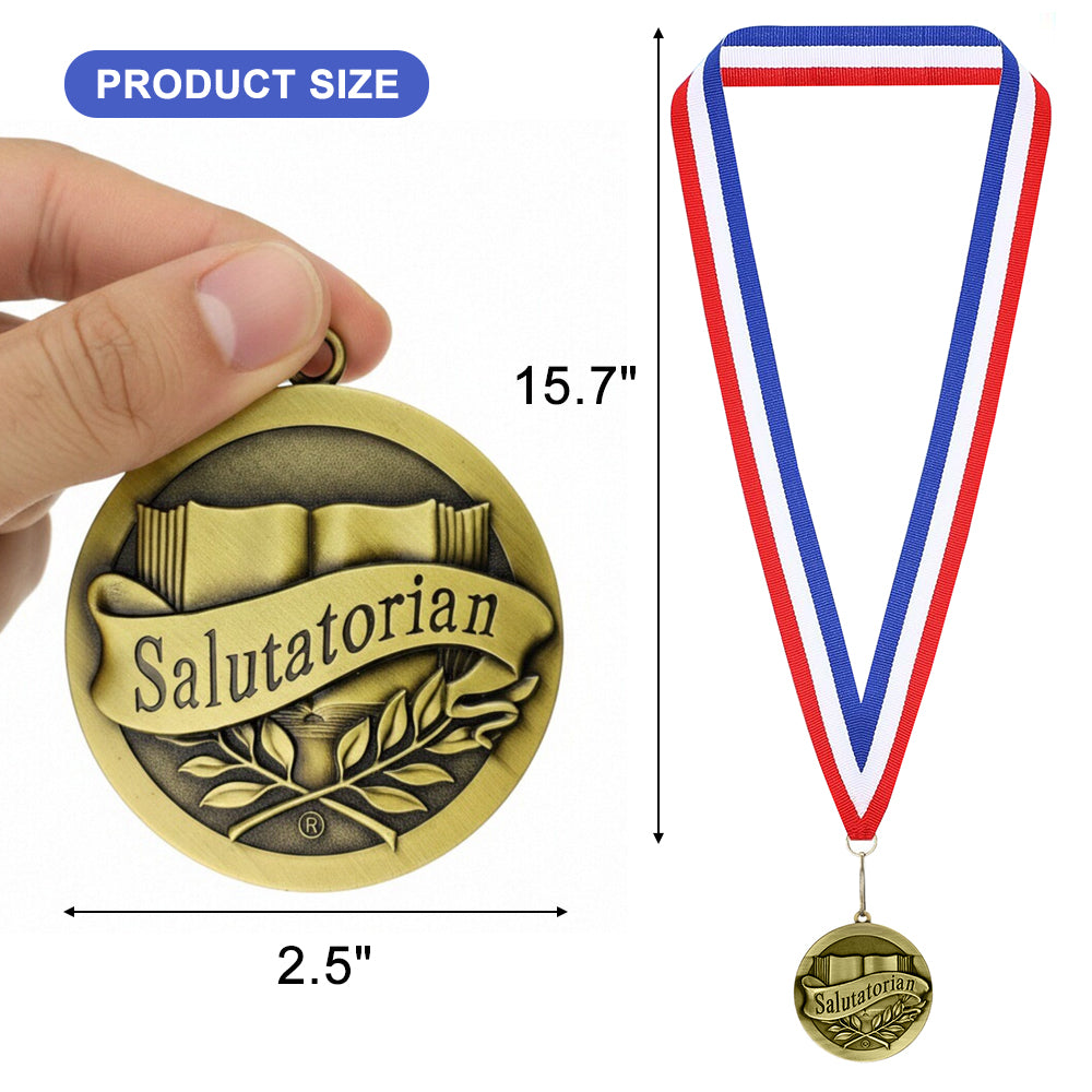 Salutatorian Medallion – Academic Honor Graduation Medal for Second-Highest Graduate