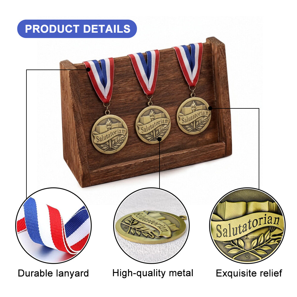 Salutatorian Medallion – Academic Honor Graduation Medal for Second-Highest Graduate