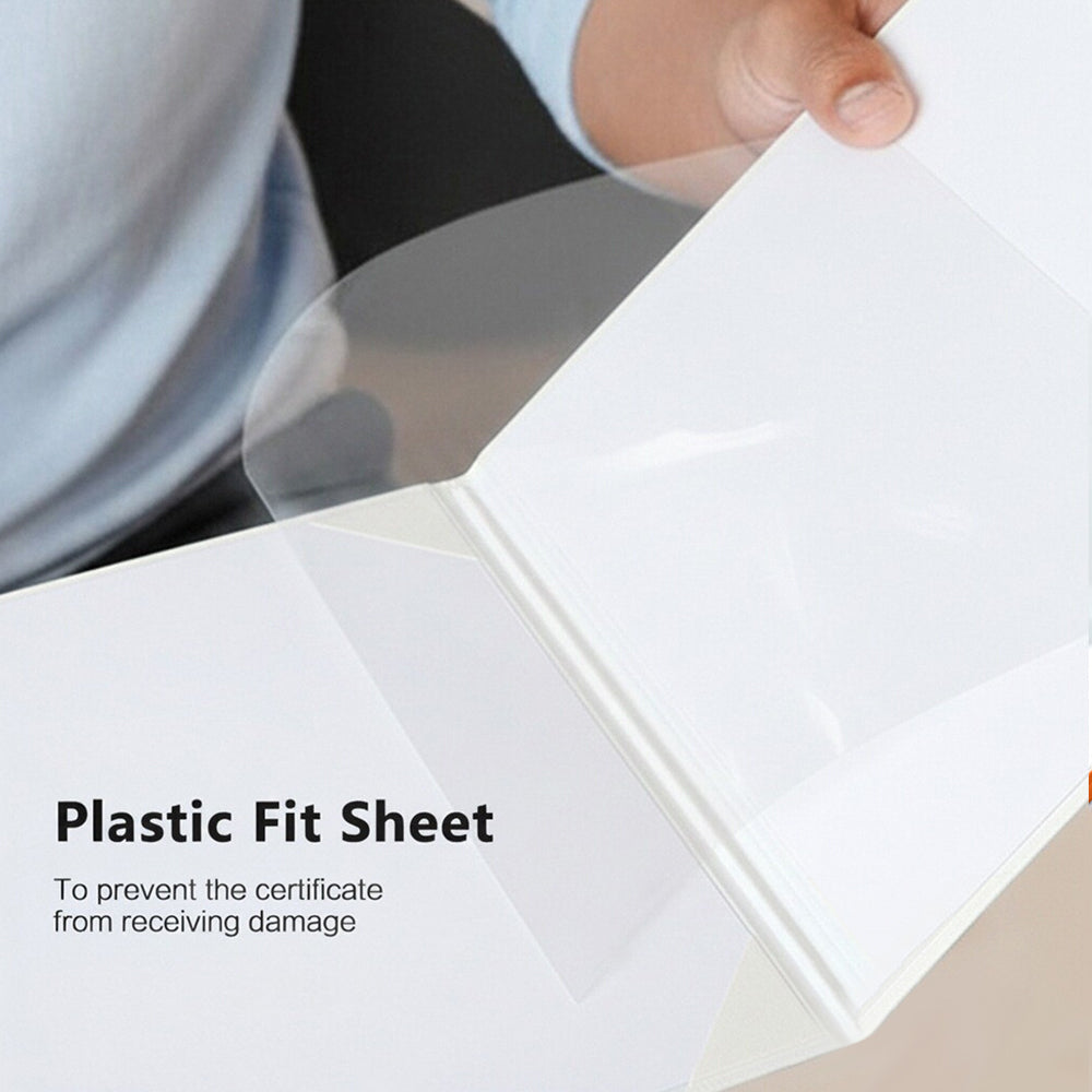 8.5" x 11" Plain Diploma Cover Book Style - PU Leather Certificate Holder Perfect for Graduates & Schools