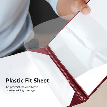 8.5" x 11" Plain Diploma Cover Book Style - PU Leather Certificate Holder Perfect for Graduates & Schools