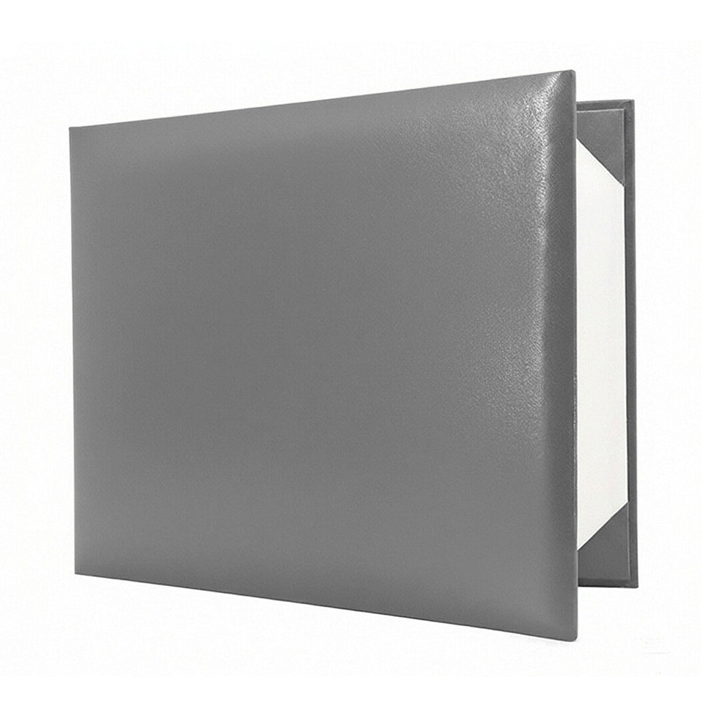 8.5" x 11" Plain Diploma Cover Book Style - PU Leather Certificate Holder Perfect for Graduates & Schools