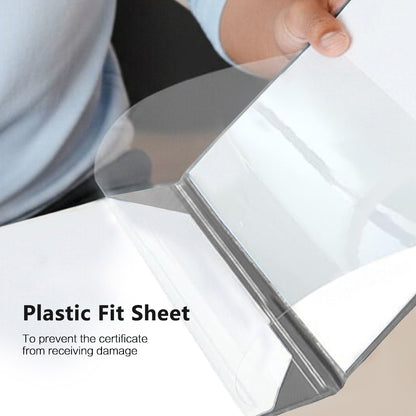 8.5" x 11" Plain Diploma Cover Book Style - PU Leather Certificate Holder Perfect for Graduates & Schools