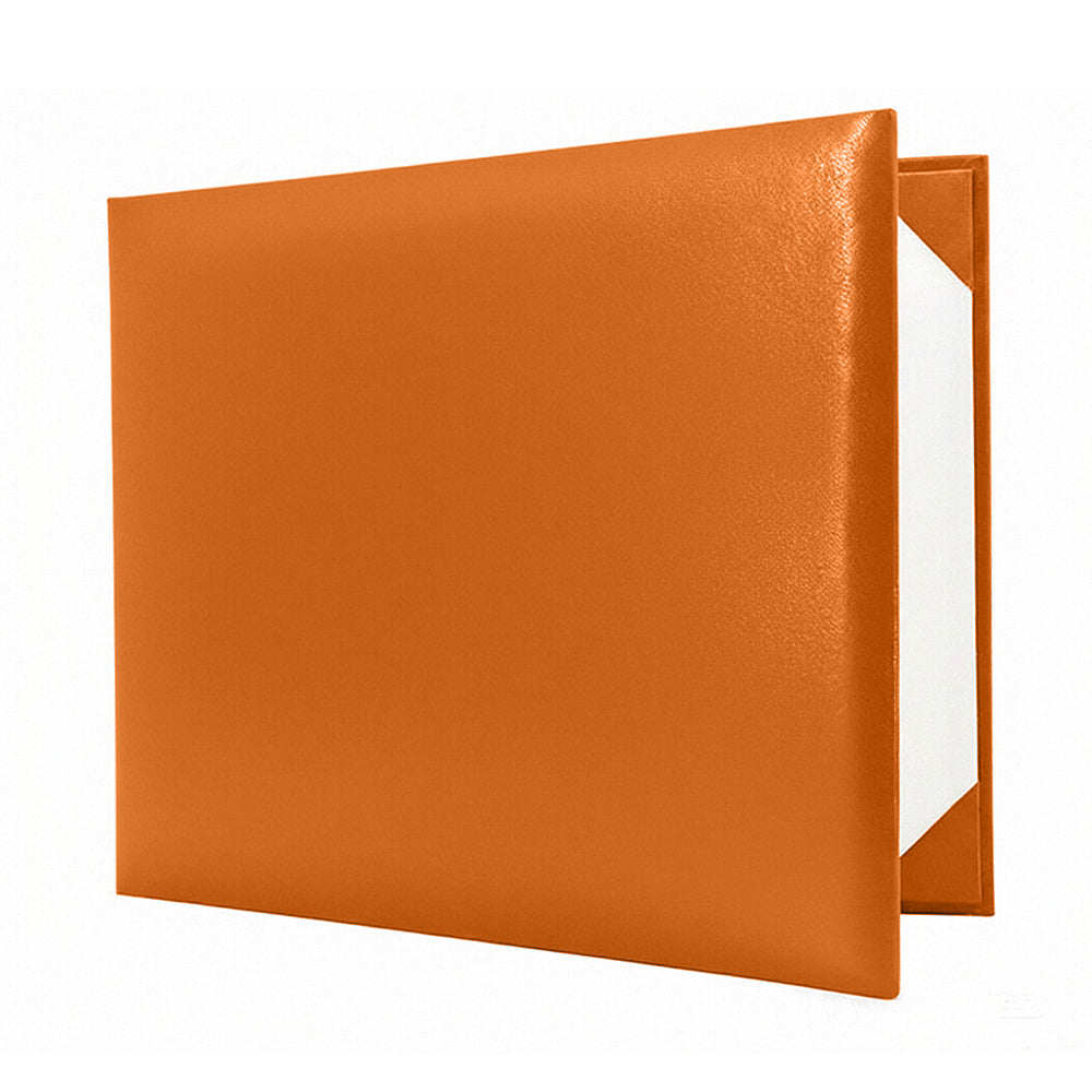 8.5" x 11" Plain Diploma Cover Book Style - PU Leather Certificate Holder Perfect for Graduates & Schools