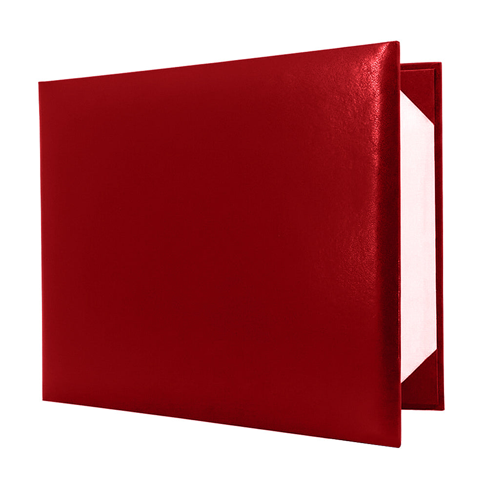 8.5" x 11" Plain Diploma Cover Book Style - PU Leather Certificate Holder Perfect for Graduates & Schools