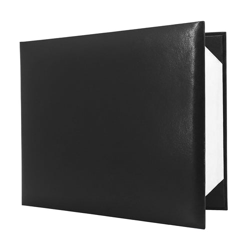 8.5" x 11" Plain Diploma Cover Book Style - PU Leather Certificate Holder Perfect for Graduates & Schools