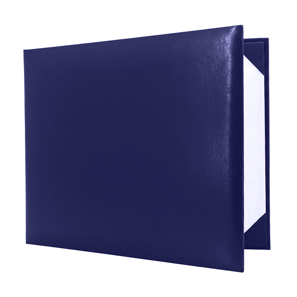 8.5" x 11" Plain Diploma Cover Book Style - PU Leather Certificate Holder Perfect for Graduates & Schools