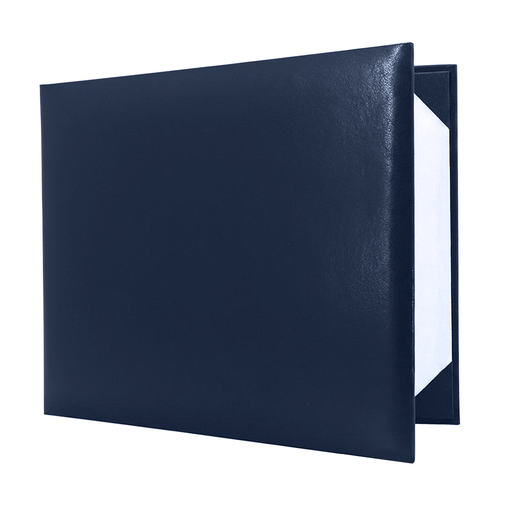 8.5" x 11" Plain Diploma Cover Book Style - PU Leather Certificate Holder Perfect for Graduates & Schools