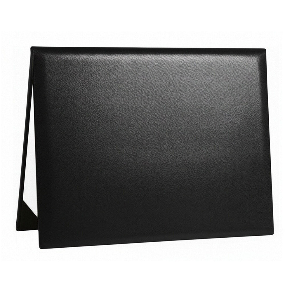 8.5" x 11" Plain Diploma Cover Tent Style – PU Leather Certificate Holder with Foam Padding & Corner Ribbons