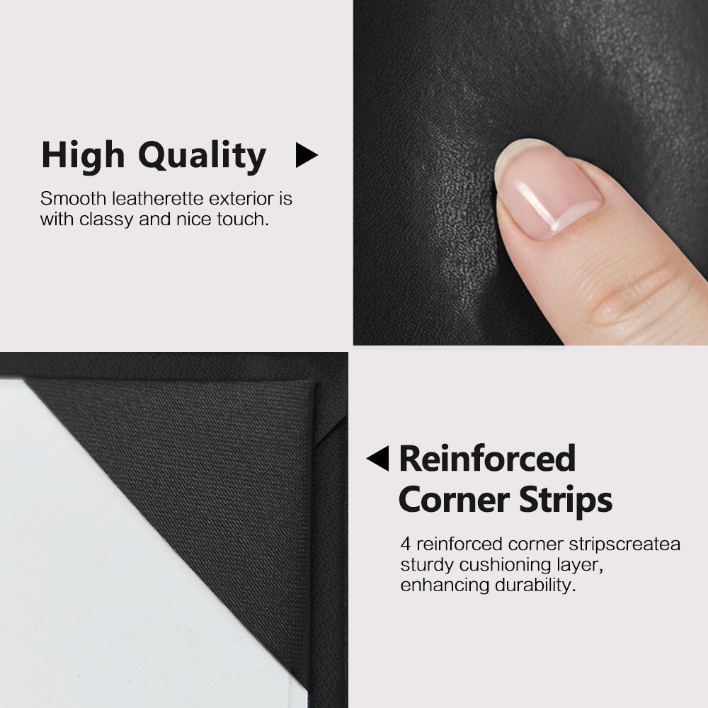 8.5" x 11" Plain Diploma Cover Tent Style – PU Leather Certificate Holder with Foam Padding & Corner Ribbons
