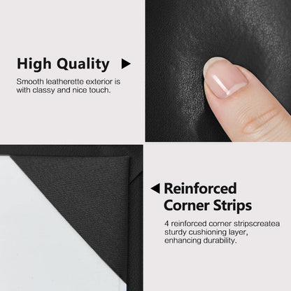 8.5" x 11" Plain Diploma Cover Tent Style – PU Leather Certificate Holder with Foam Padding & Corner Ribbons
