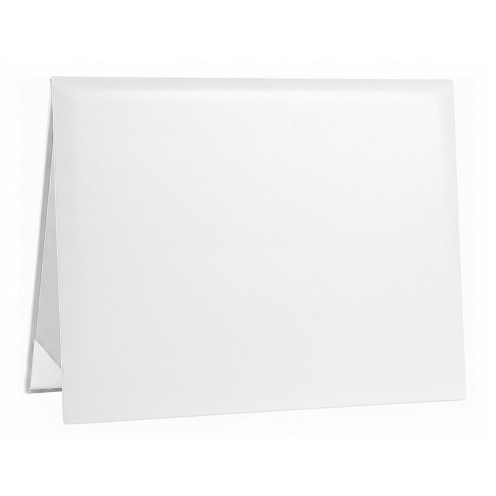 8.5" x 11" Plain Diploma Cover Tent Style – PU Leather Certificate Holder with Foam Padding & Corner Ribbons