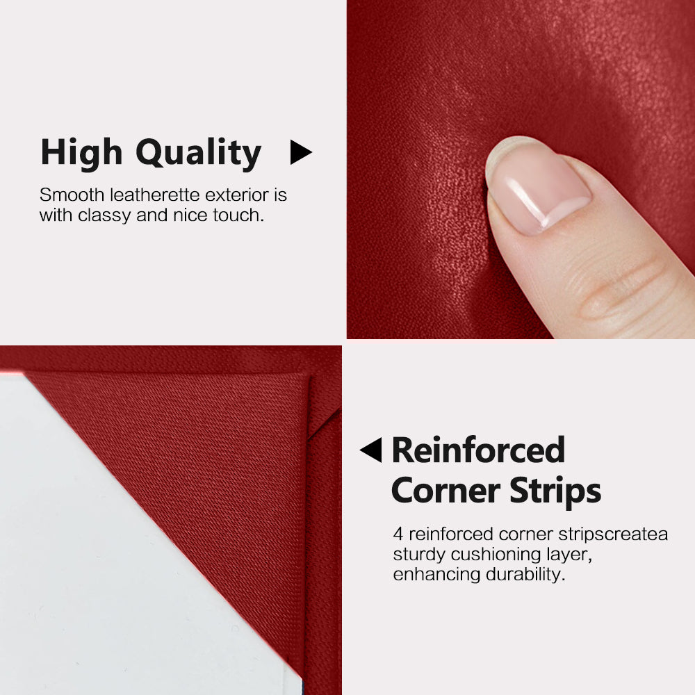 8.5" x 11" Plain Diploma Cover Tent Style – PU Leather Certificate Holder with Foam Padding & Corner Ribbons