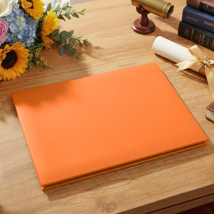 8.5" x 11" Plain Diploma Cover Tent Style – PU Leather Certificate Holder with Foam Padding & Corner Ribbons