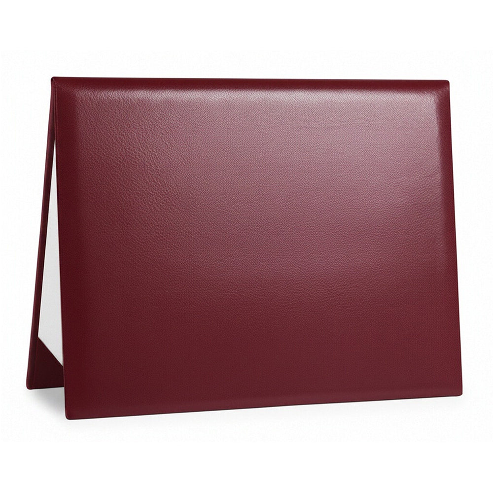 8.5" x 11" Plain Diploma Cover Tent Style – PU Leather Certificate Holder with Foam Padding & Corner Ribbons