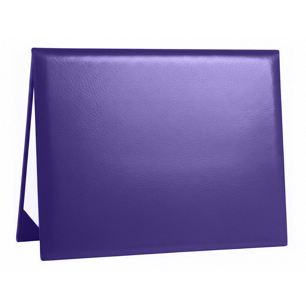 8.5" x 11" Plain Diploma Cover Tent Style – PU Leather Certificate Holder with Foam Padding & Corner Ribbons