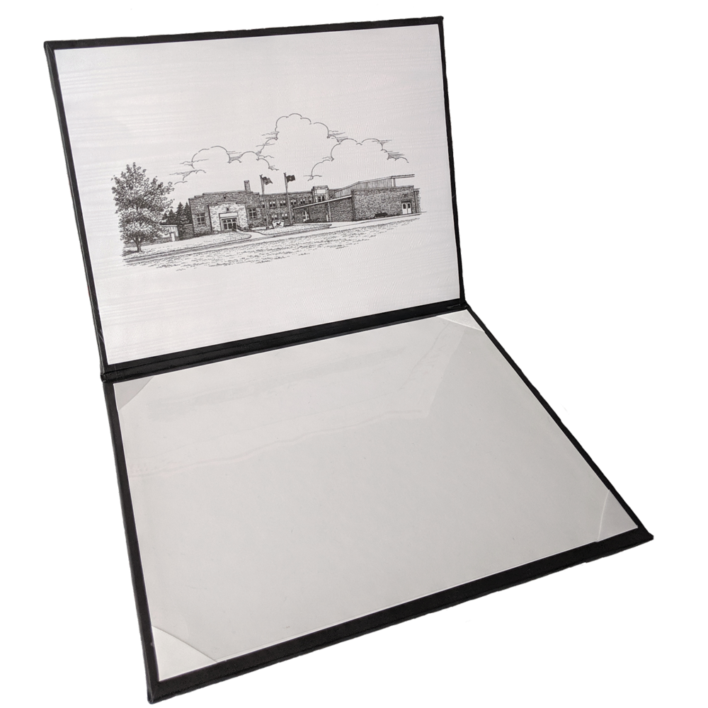 Custom Diploma Cover with Etching Inside
