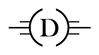 Decorative logo with the letter 'D' in the center