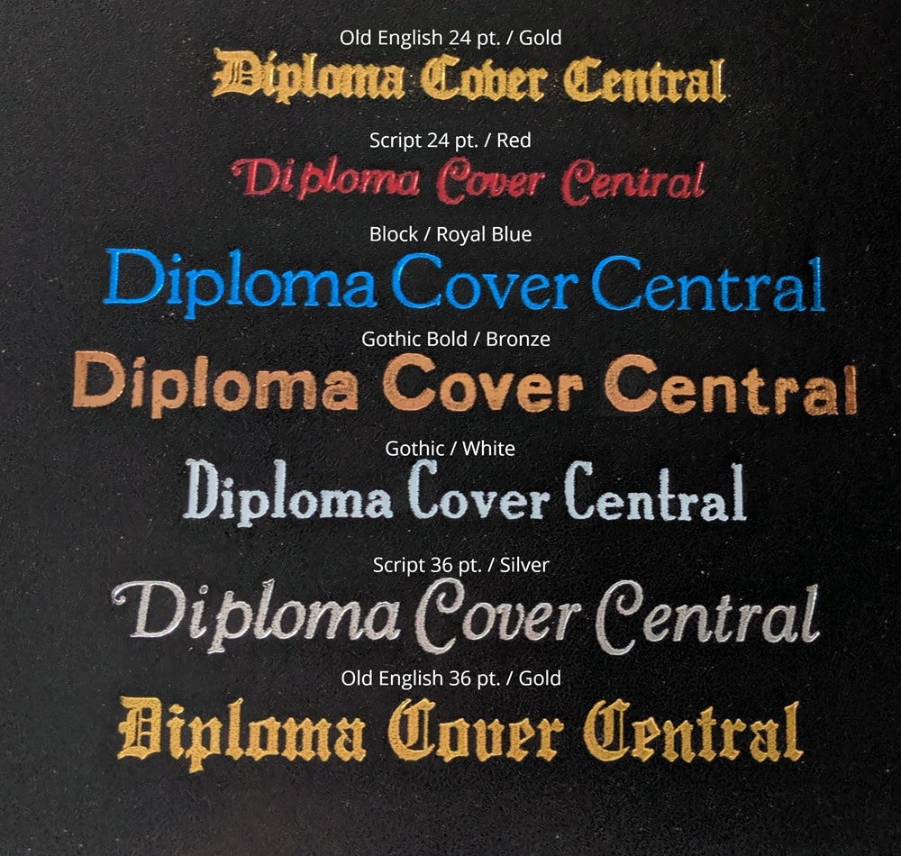 Custom Diploma Cover with Etching Inside