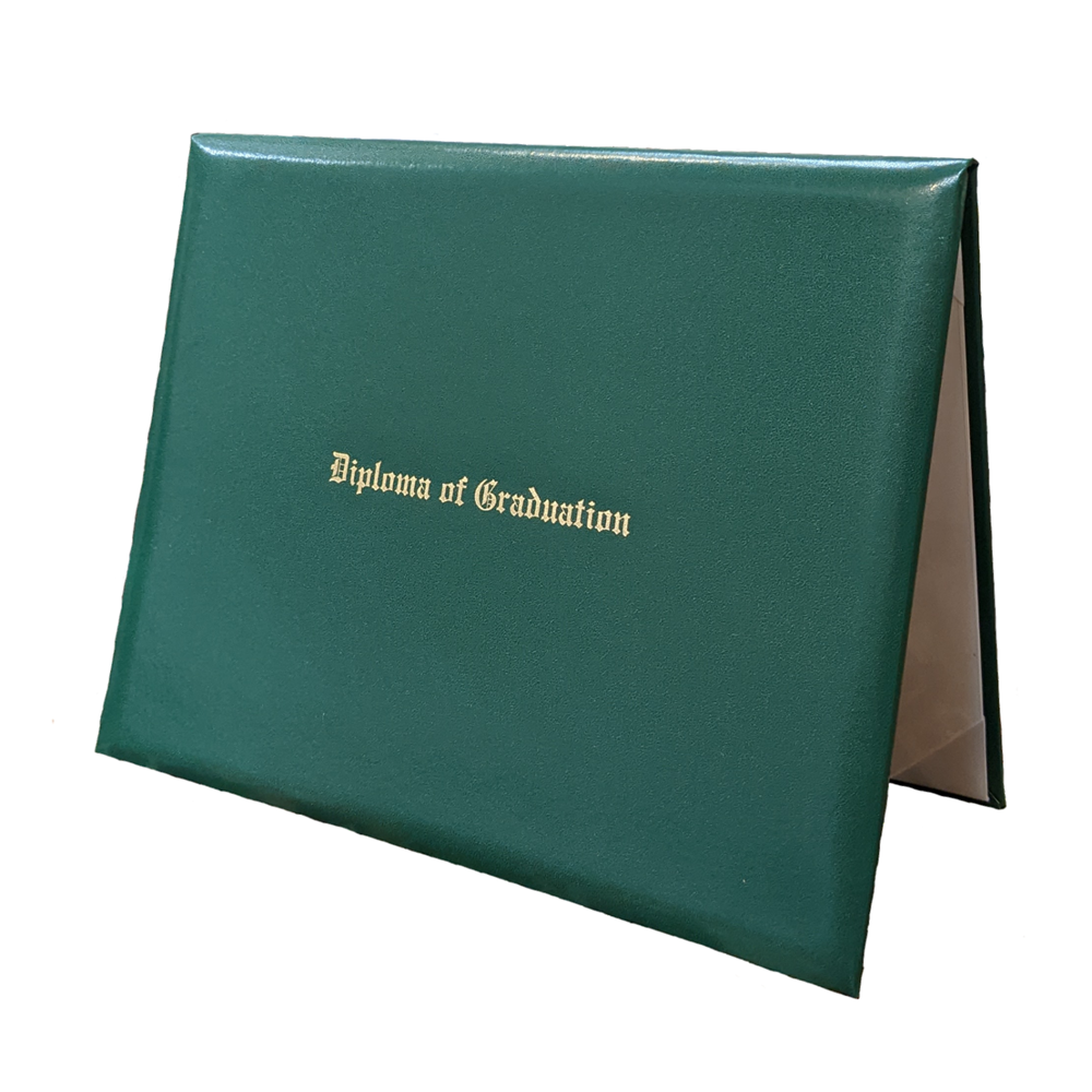 Diploma Cover Imprinted “Diploma of Graduation” – Gold Foil Graduation Certificate Holder (Multiple Sizes Available)