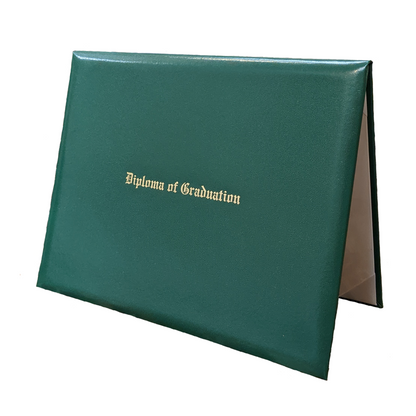 Diploma Cover Imprinted “Diploma of Graduation” – Gold Foil Graduation Certificate Holder (Multiple Sizes Available)