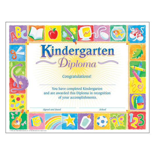 Preschool Graduation Certificate – 8" x 10" Kids Diploma for Kindergarten & Daycare Graduates