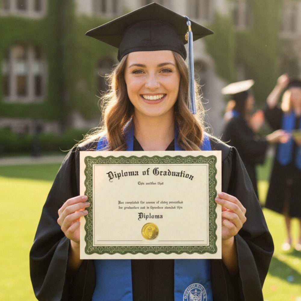 Stock Printed Diploma – Blank Graduation Certificate on 65lb Parchment Paper