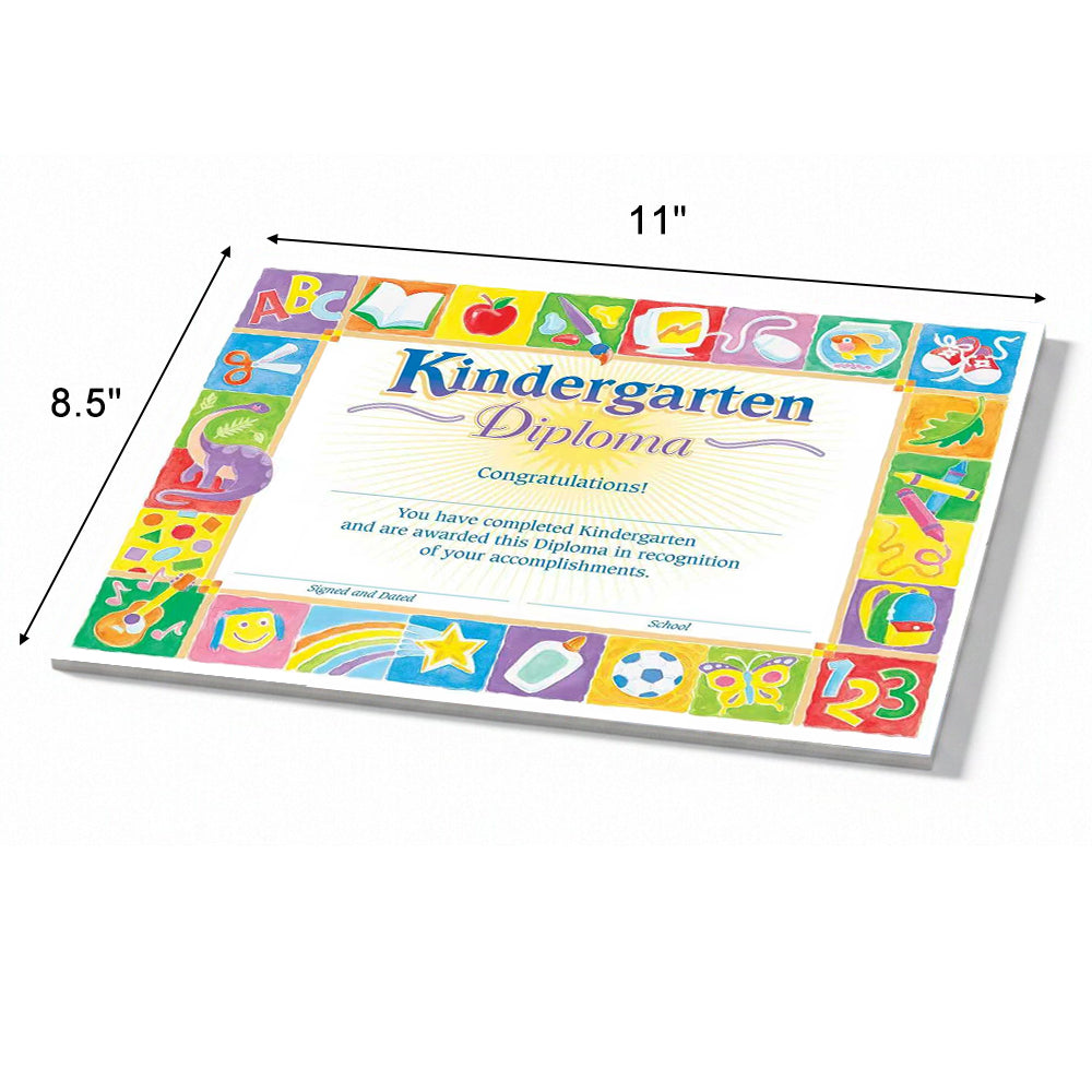 Kindergarten Diploma – 8"x10" Glossy Certificate for Kindergarten Graduation | Perfect for Kids, Classrooms & Ceremonies