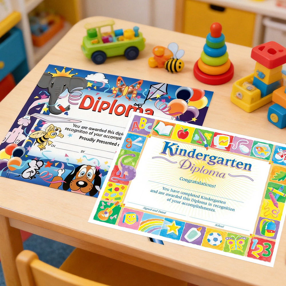 Kindergarten Diploma – 8"x10" Glossy Certificate for Kindergarten Graduation | Perfect for Kids, Classrooms & Ceremonies