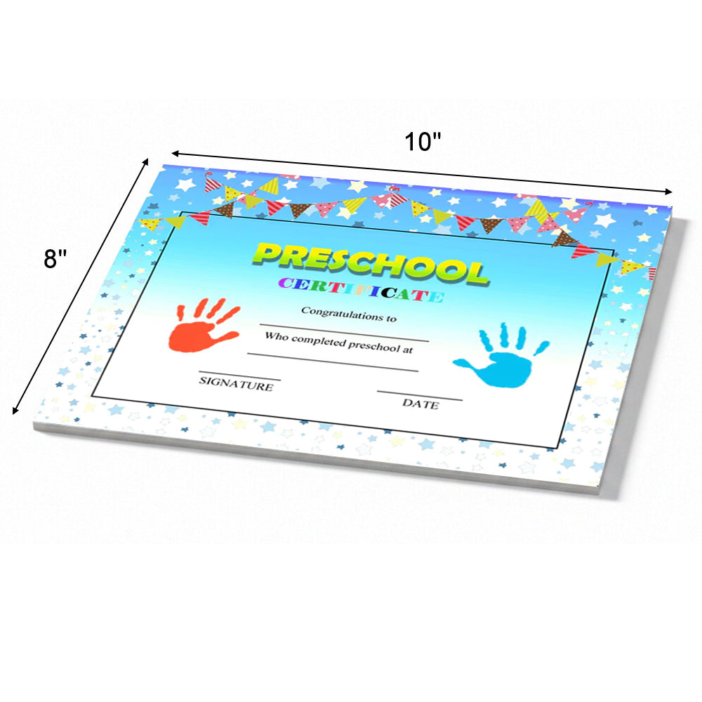 Preschool Graduation Certificate – 8" x 10" Kids Diploma for Kindergarten & Daycare Graduates