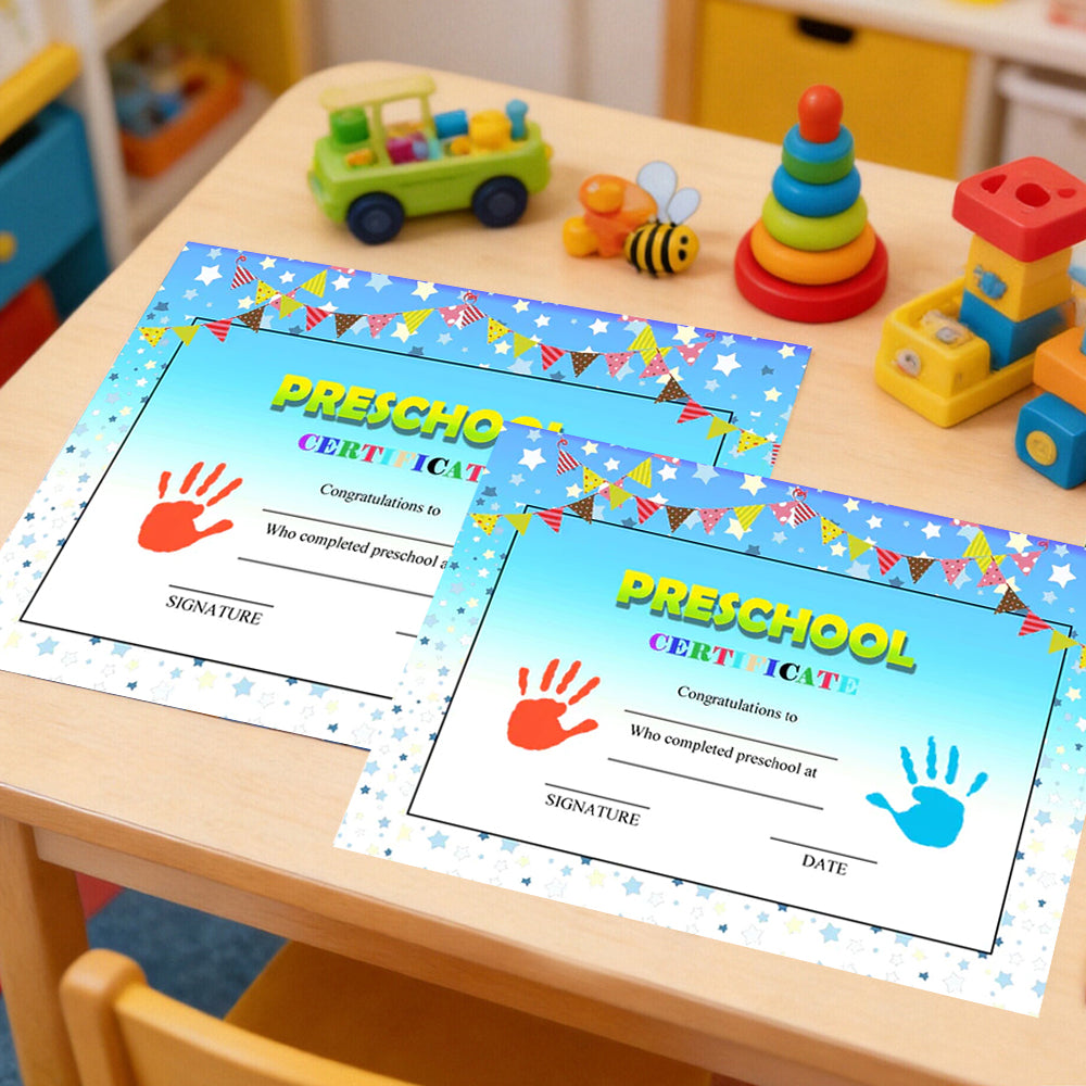 Preschool Graduation Certificate – 8" x 10" Kids Diploma for Kindergarten & Daycare Graduates