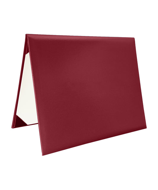 Maroon Graduation Diploma Cover - 8.5" x 11" Padded Certificate Cover for College