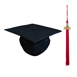 Matte cap with tassel